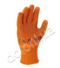 Перчатки 4111 оранжевые с 2-х сторон ПВХ АВТО 100% полиамид Долони(4111)