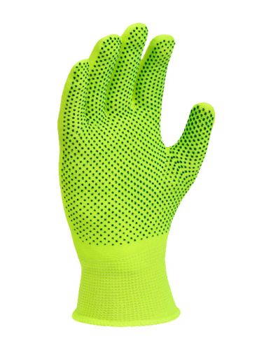 Перчатки 4415 трикотажные зеленые с микроточкой ПВХ  Долони(4415)