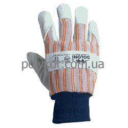 Перчатки 4504 СНЯТА робочі комбіновані, спілок+ткань(в*язані манжети) Долоні(4504)