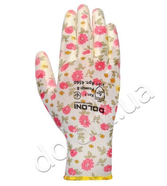 Перчатки 4560 трикотажные с полиуретановым покрытием белые Долони(4560)