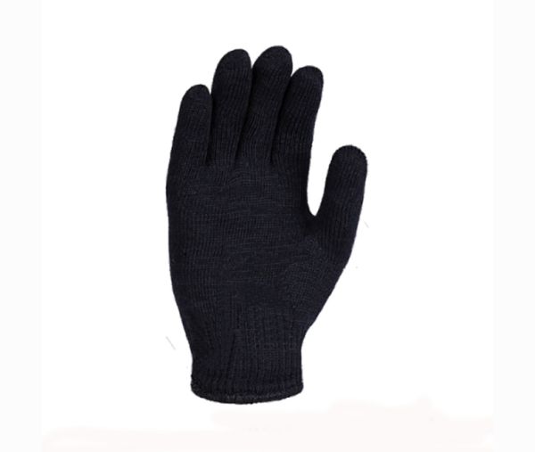 Перчатки 540 трикотажные черные двойные без ПВХ Универсал Долони(540)