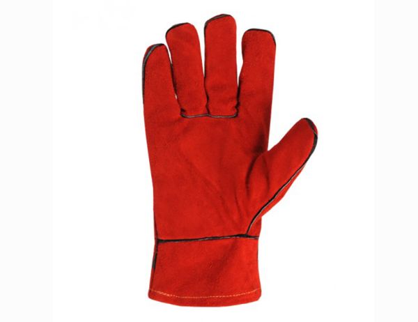 Перчатки-краги 4575 сварочные с подкладкой красный спилок Долони(4575)
