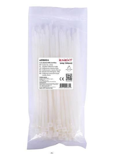 Хомут монтажний e.ct.stand.100.3 white (100шт) білий E.NEXT(s015004)