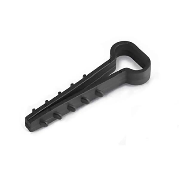 Дюбель "ялинка" (затискач) 10*5мм для плоского каб. чорний (100шт/уп) HAISSER(123327)