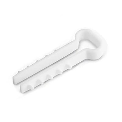 Дюбель "ялинка" (затискач) 12*6мм для плоского каб. білий (100шт/уп) HAISSER(123329)