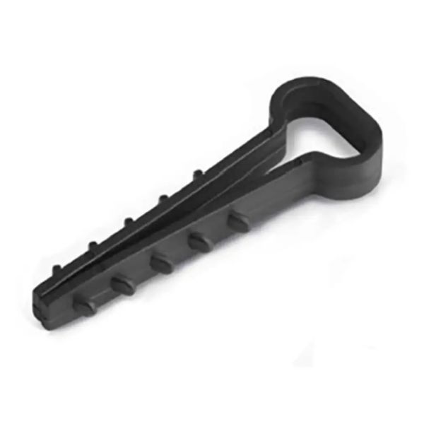 Дюбель "ялинка" (затискач) 12*6мм для плоского каб. чорний (100шт/уп) HAISSER(123331)