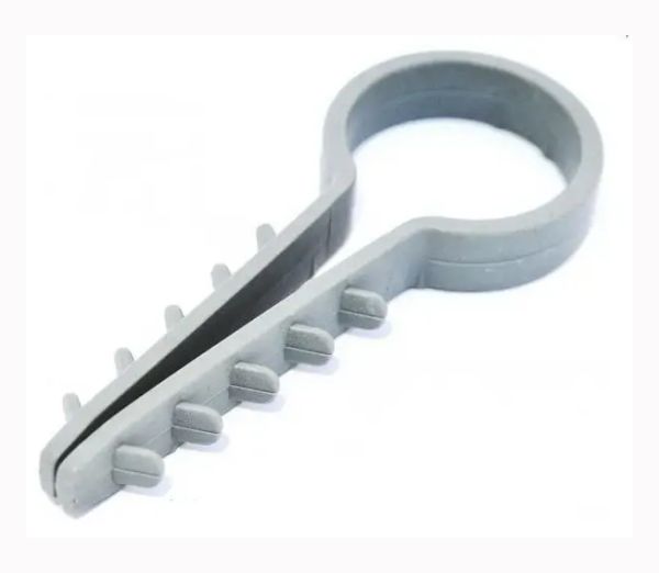 Дюбель "ялинка" (затискач) 16мм для круглого каб. білий (100шт/уп) HAISSER(123349)