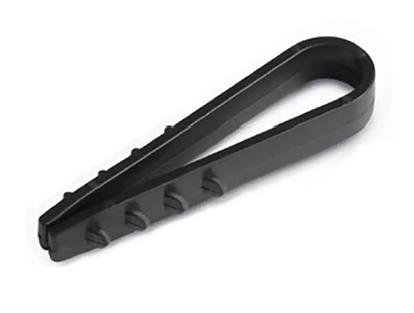 Дюбель "ялинка" (затискач) 6мм для круглого каб. чорний (100шт/уп) HAISSER(123355)