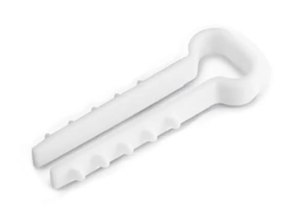 Дюбель "ялинка" (затискач) 8*5мм для плоского каб. білий (100шт/уп) HAISSER(123337)