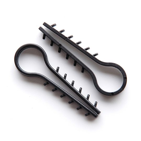 Дюбель "ялинка" (затискач) 8мм для круглого каб. чорний (100шт/уп) HAISSER(123359)