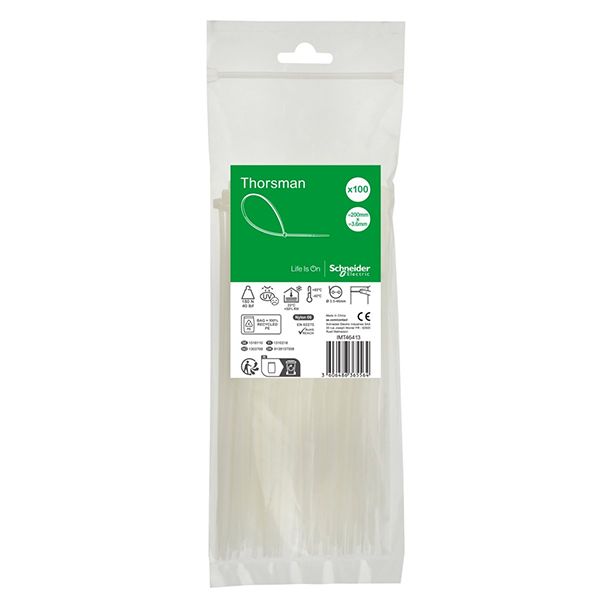 Хомут кабельный IMT46403 120*2.5 белый 100шт/уп Schneider Electric(IMT46403)