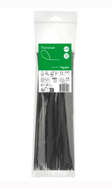 Хомут кабельный IMT46418 300*3,6 чорный 100шт/уп Schneider Electric(IMT46418)