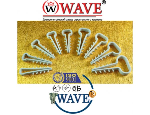 Дюбель-ялинка (затискач) 12мм під ПЛОСК. каб. (100шт/0пак)