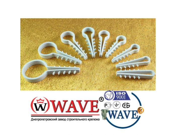 Дюбель-ялинка (затискач) 6мм під кругл. каб. (100шт/пак)