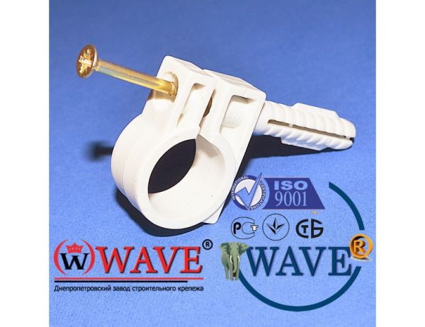 Обойма d 15-16мм с шурупом БМ 8*36 WAVE (50шт/уп)