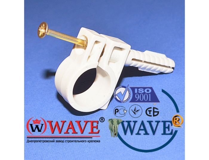 Обойма d 20-22мм с шурупом БМ 8*36 WAVE (50шт/уп)