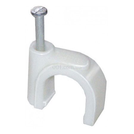 Скоба 05мм кругла пластикова ІЕК (100шт)(USK11-05-100)