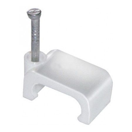 Скоба 06мм плоска пластикова ІЕК (100шт)(USK21-06-100)