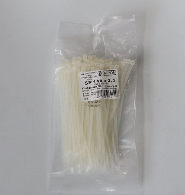 Хомут монтажный KOPOS SP 140*3,5 (100шт./уп.)(SP 140X3.5_HA)