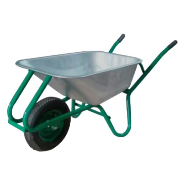 Тачка строительная одноколесная с усиленной рамой WB9618, грузоподьемность 200кг(37968)