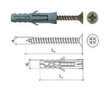 Дюбель Zubr 12/8*60