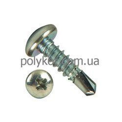 Шуруп ТЭКС 3,5*9,5 оцинкованный белый(ТЭКС)