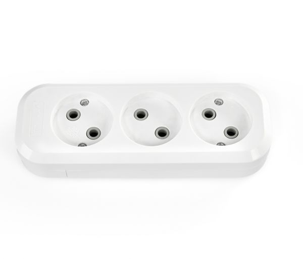 Колодка 3п без з/к белая TF-B310-W TITANUM STANDARD(TF-B310-W)