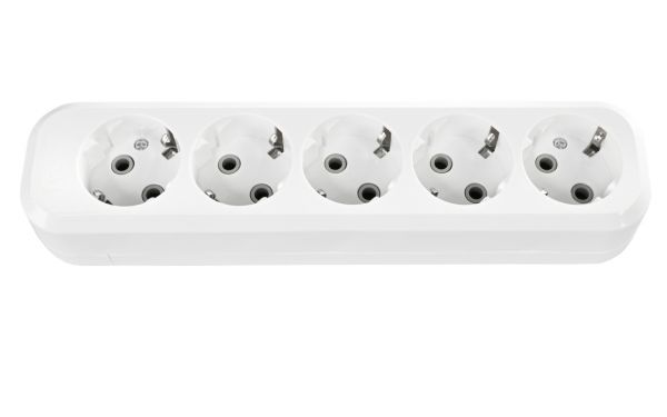 Колодка 5п з з/к белая TF-B516G-W TITANUM STANDARD(TF-B516G-W)