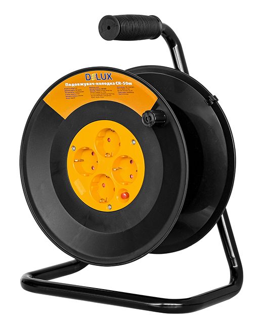 Барабан CR-50m із заземленням (без кабелю) 4 гнізда Delux 10079679(10079679)