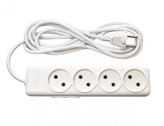 Удлинитель AURA 4П 5 метров без з/к Luxel 7345(7345)