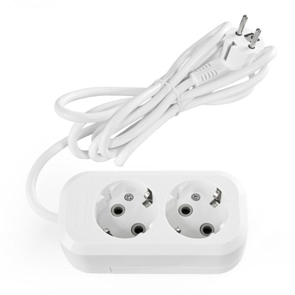 Подовжувач мережевий 2П с з/к 3м білий TF-ES216G-3W TITANUM STANDARD(TF-ES216G-3W)