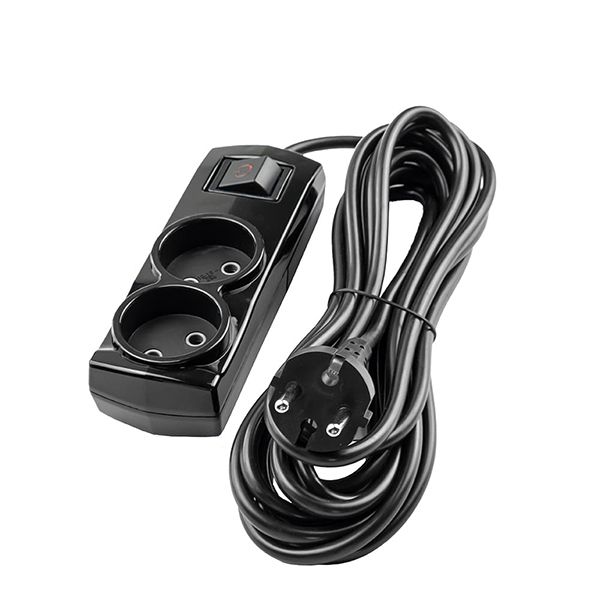 Удлинитель VIOLUX 2p 3м 2х1 без заз. +выкл. черный 920382(920382)