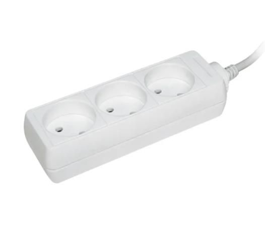 Подовжувач ІЕК У3 3 місця 2Р/5метрів 2х0.75мм2  10А/250В без з/к(WYP10-06-03-05-N)
