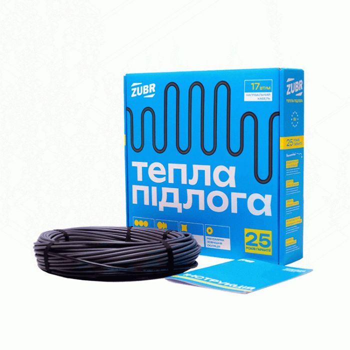 Кабель нагрівальний ZUBR DC Cable 17 / 270Вт 16м 1,6-2,0м2(4820120222351)