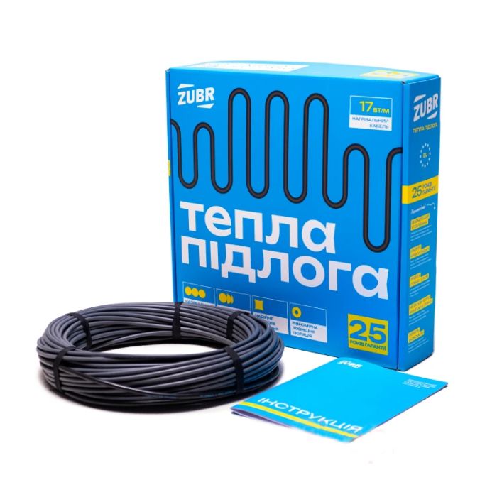 Кабель нагревательный ZUBR DC Cable 17 / 565Вт 32м 3,2-4,0м2