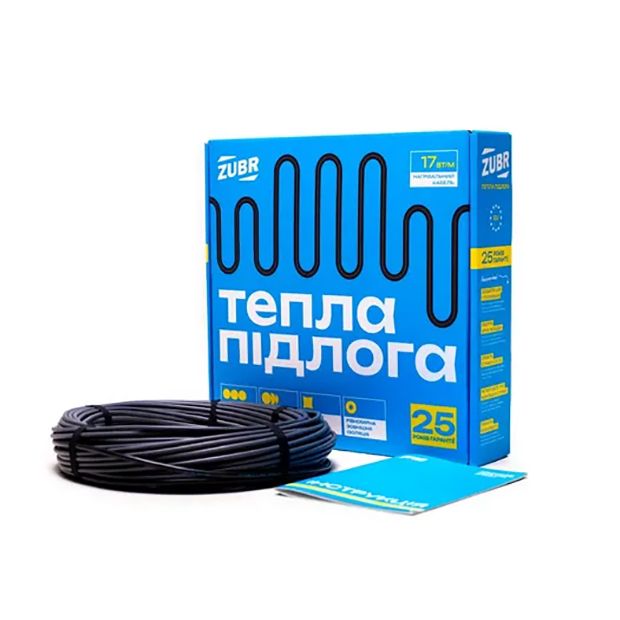 Кабель нагрівальний ZUBR DC Cable 17 / 890Вт 52м 5,2-6,5м2