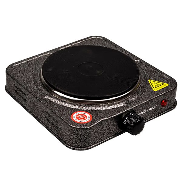 Електроплита дискова GRUNHELM GHP-5612 1.0 кВт одинарна(112730)