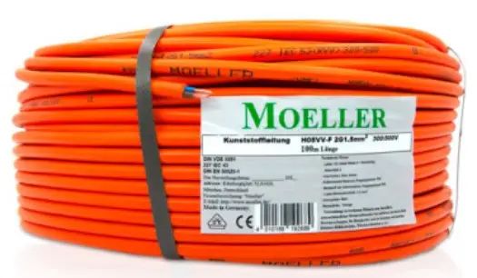 H05VV-F 2G1,5 (ПВС 2*1,5) mm2 Moeller Germany(164333)