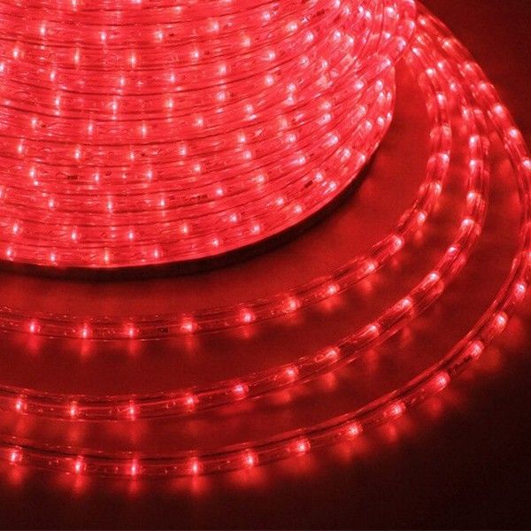LED ULTRALIGHT 2-х жил. 36 led/m, 2.5W круг. красный NS236R Провод светящ.(31897)