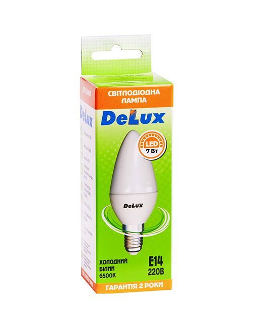 Лампа LED DELUX BL37В 7 W 6500К 220V E14 cвічка мат.(90006130)