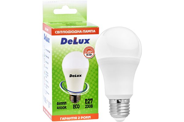 Лампа LED DELUX BL60 15W 4100К 230 V E27(900020551)