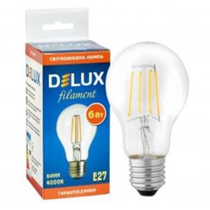 Лампа LED DELUX BL60 6W 4000К 230 V E27 filament(90016730)