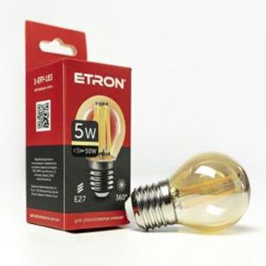 Лампа ETRON Filament Power 5W 2700К E27 G45 1-EFP-183 золото(1-EFP-183)