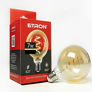 Лампа ETRON Filament Power 7W 2700К E27 G95 1-EFP-165 Vintage золото(1-EFP-165)