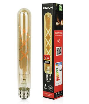 Лампа ETRON Filament Power 8W 2500К E27 Т30 1-EFP-1103 прозоре скло(1-EFP-1103)
