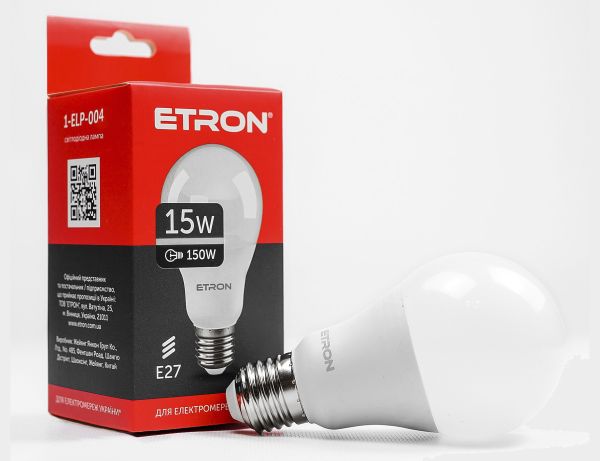 Лампа ETRON Light Power 15W 4200К Е27 A65 1-ELP-004(1-ELP-004)