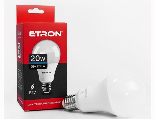 Лампа ETRON Light Power 20W 6500K E27 A70 1-ELP-091(1-ELP-091)