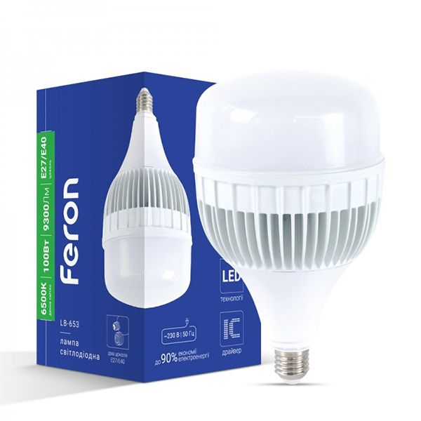 Лампа Feron 100W 9300Lm E27-E40 6500K LB-653(80200)