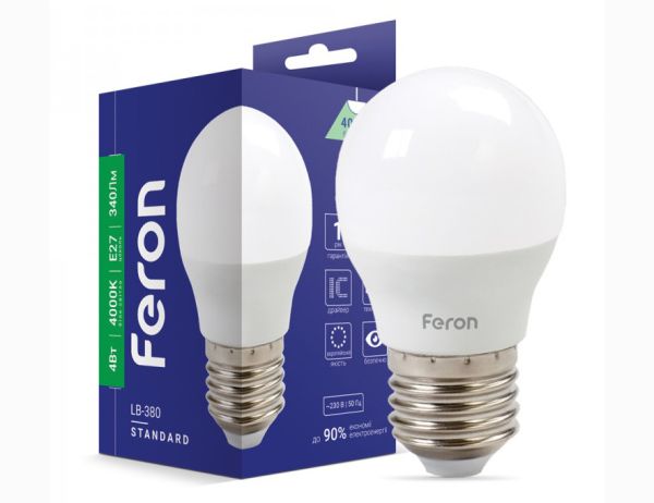 Лампа Feron 4W 4000K E27 G45 LB-380(25642)