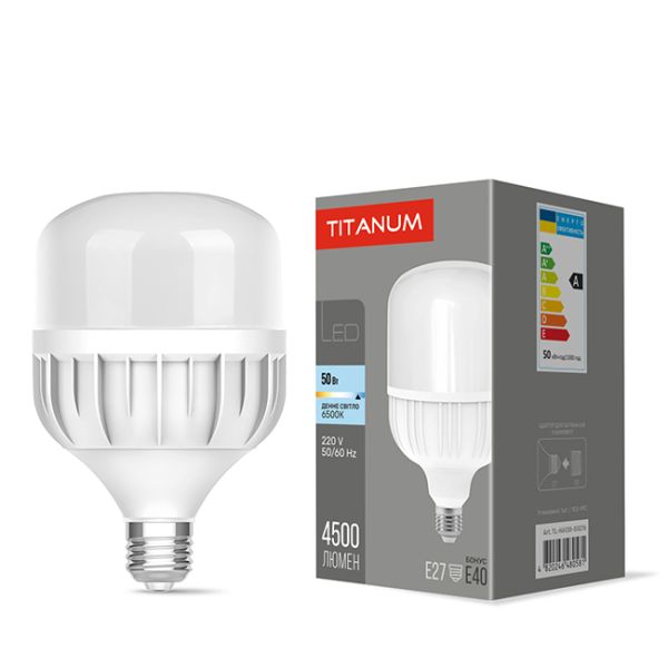 Лампа LED TITANUM A138 50W E27 6500K 220V TL-HA138-50276(TL-HA138-50276)